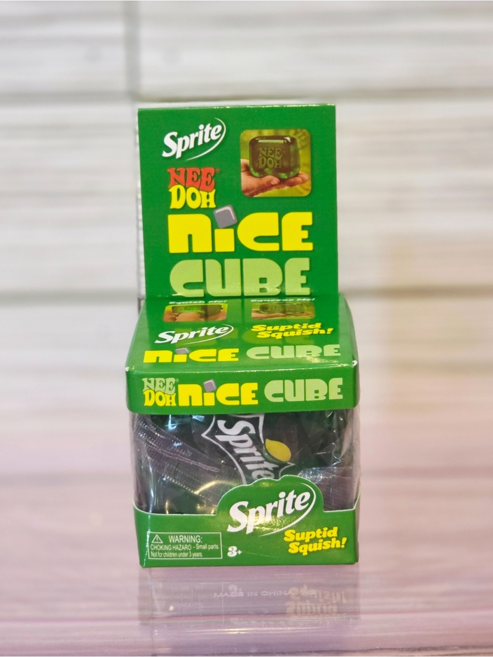 Sprite NeeDoh *Style* Nice Cube Squishy Toy - Green
